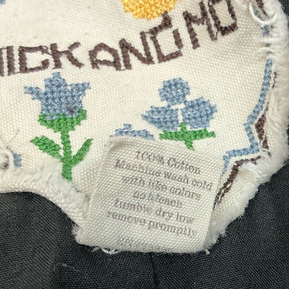 Nick & Mo Anthropology Black Jaquard Jacket Whimsigoth Goth Mid Length - Picture 9 of 15